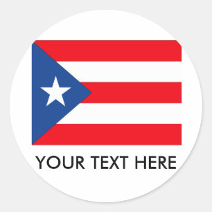 Puerto Rico flagga Runt Klistermärke