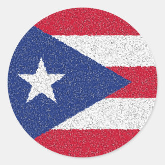 PUERTO RICO FLAGGA RUNT KLISTERMÄRKE