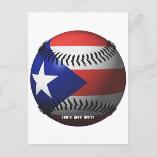 Puerto Rico Flagga som täcker en basket Vykort (Framsida)