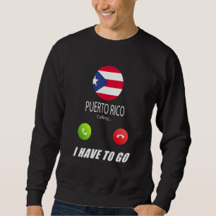 Puerto Rico Flagga Souvenir Puerto Rico Ringer I Lång Ärmad Tröja