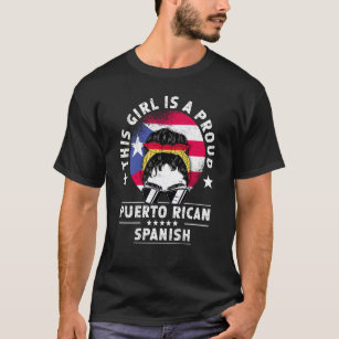 Puerto Rico Flagga Spain Grown Women Girl Pride T Shirt