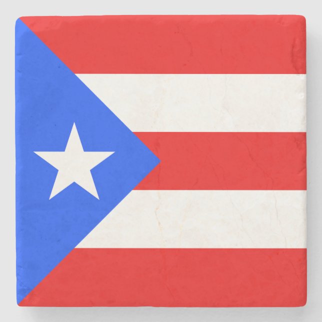 Puerto Rico Flagga Stenunderlägg (Framsidan)