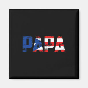 Puerto Rico Flagga Stolthet Fars Dag Puertoricansk Magnet