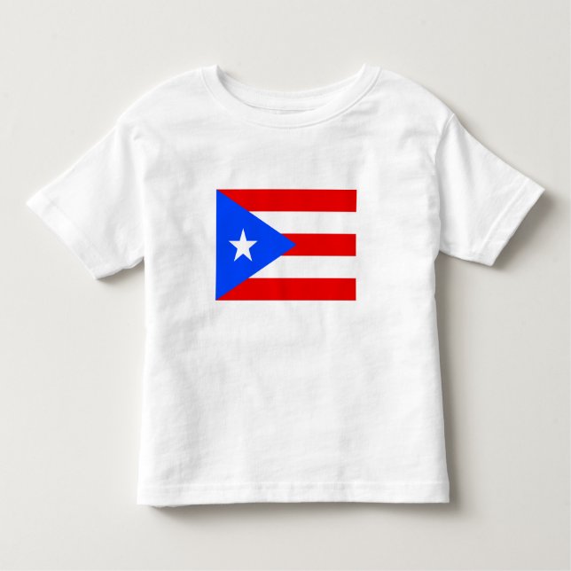 Puerto Rico Flagga T Shirt (Framsida)