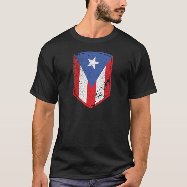 Puerto Rico flagga T-shirt (Framsida)