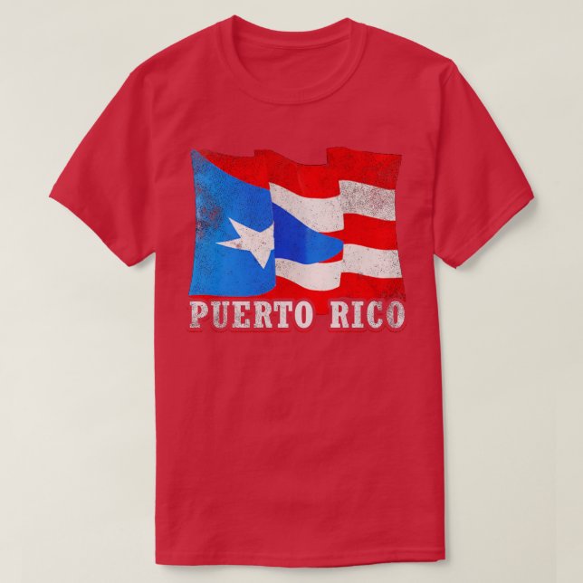 Puerto Rico Flagga T Shirt (Design framsida)