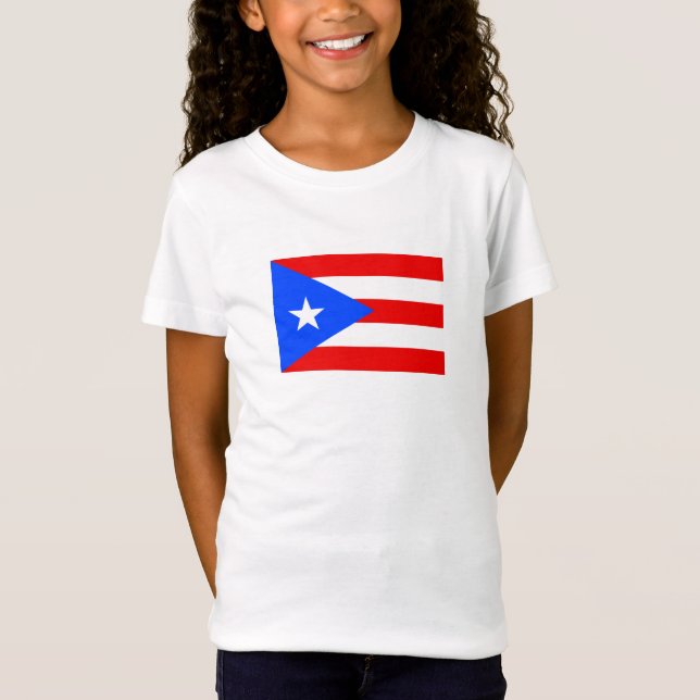 Puerto Rico Flagga T Shirt (Framsida)