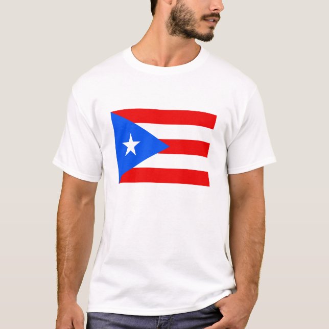Puerto Rico flagga T Shirt (Framsida)