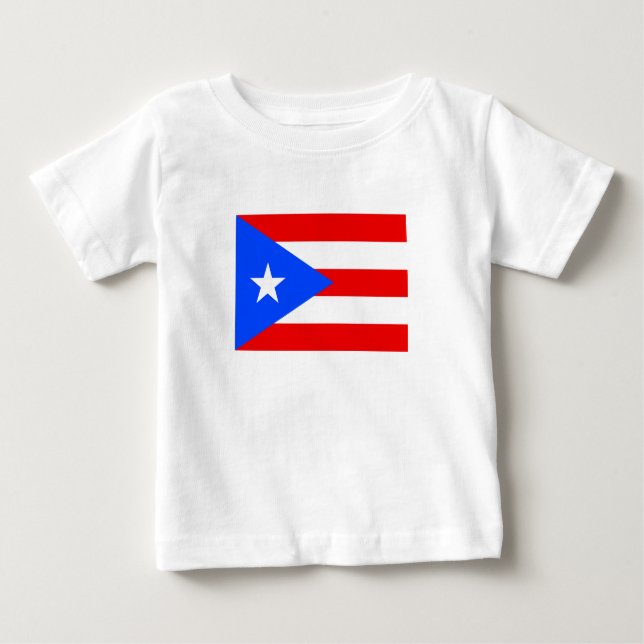 Puerto Rico Flagga T Shirt (Framsida)