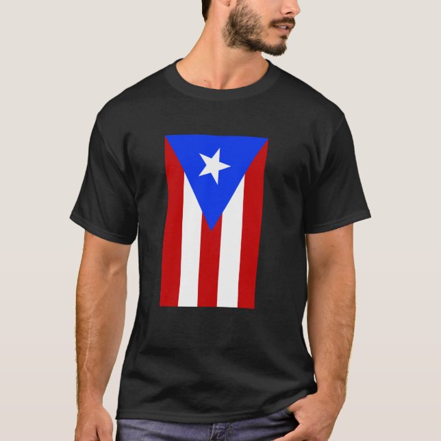 Puerto Rico-flagga T Shirt (Framsida)