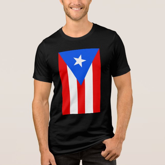 Puerto Rico flagga T Shirt (Framsida)