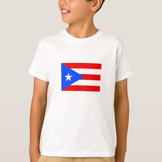 Puerto Rico Flagga T Shirt (Framsida)