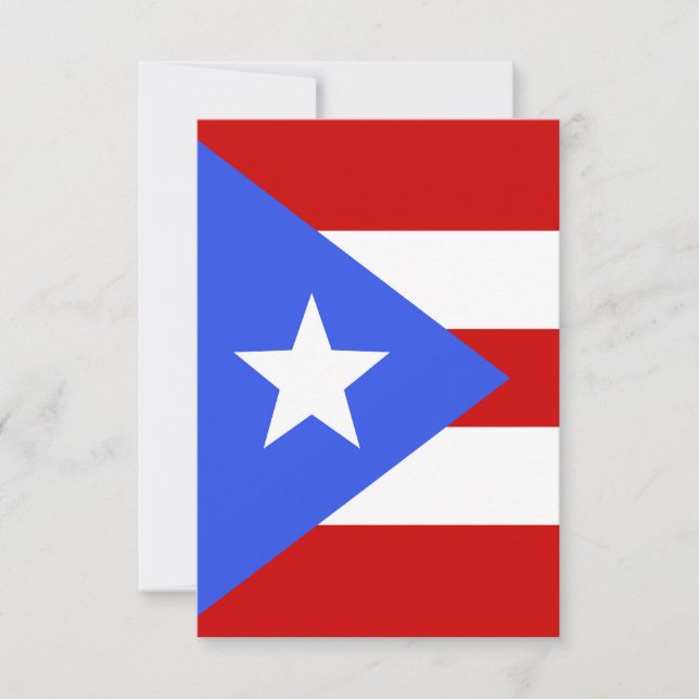 Puerto Rico flagga Tack Kort (Framsida)