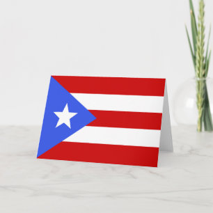 Puerto Rico flagga Tack Kort