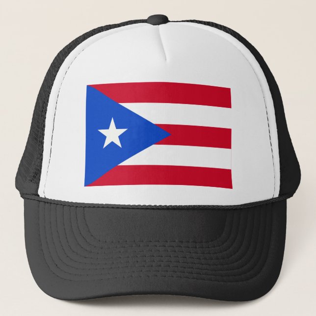 Puerto Rico Flagga Truckerkeps (Framsida)