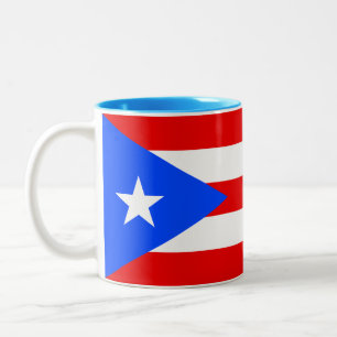 Puerto Rico-flagga Två-Tonad Mugg