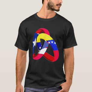Puerto Rico Flagga Venezuela Grown Ring Giftermål T Shirt