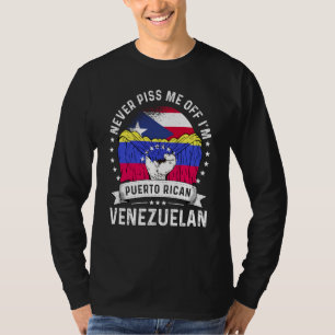 Puerto Rico Flagga Venezuela Odlade Humor Stolthet T Shirt