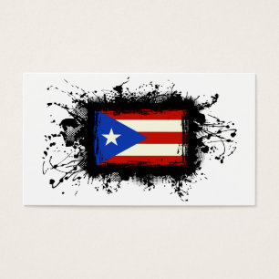 Puerto Rico flagga Visitkort