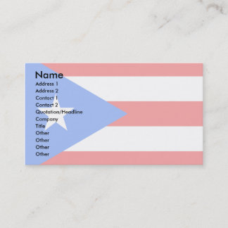 Puerto Rico flagga Visitkort