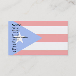 Puerto Rico flagga Visitkort