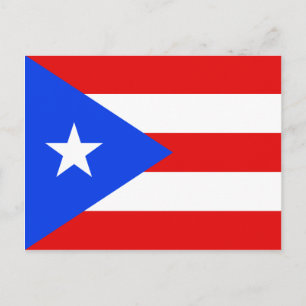 Puerto Rico Flagga vykort