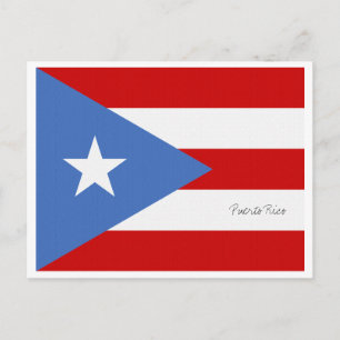 Puerto Rico Flagga Vykort