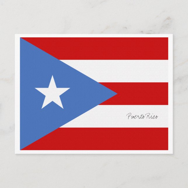 Puerto Rico Flagga Vykort (Framsida)