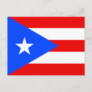 Puerto Rico-flagga Vykort
