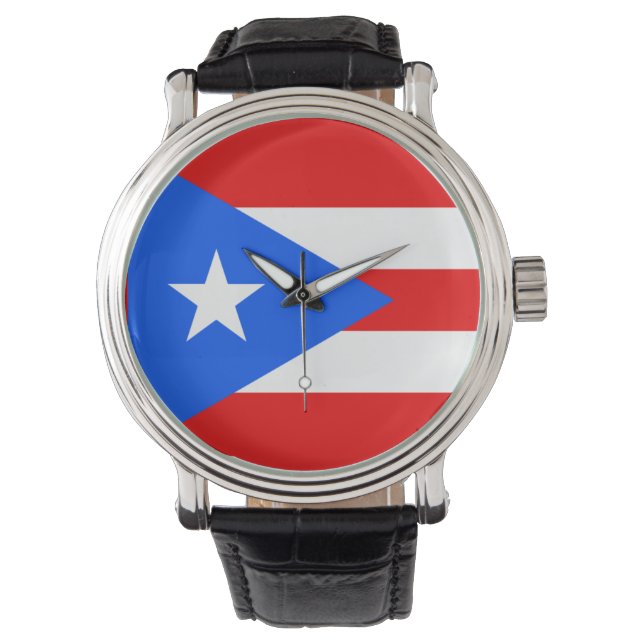 Puerto Rico Flagga Watch Armbandsur (Framsida)