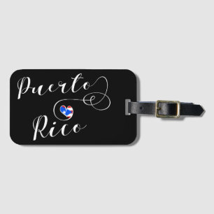 Puerto Rico flaggahjärta, Puerto Rican flagga Bagagebricka