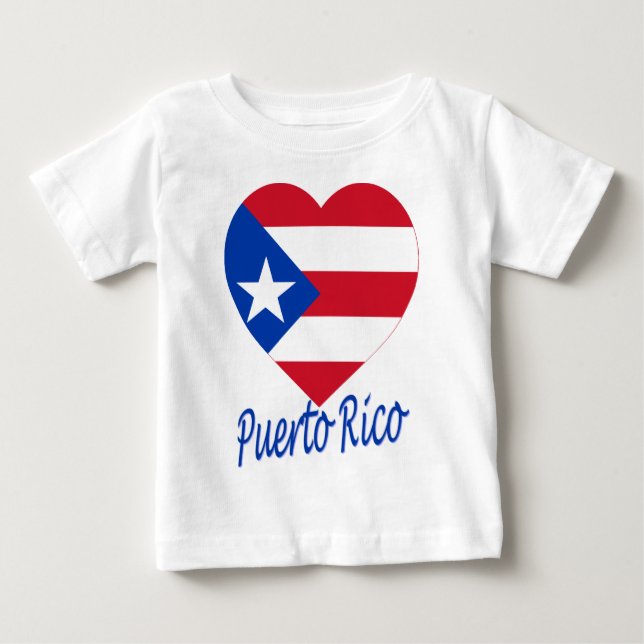 Puerto Rico flaggahjärta T-shirt (Framsida)