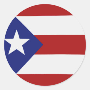 Puerto Rico flaggaklistermärkear Runt Klistermärke