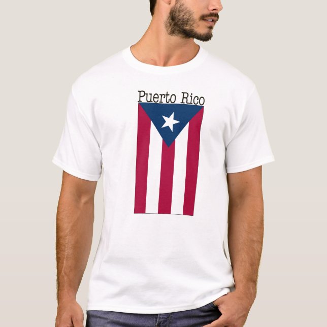 Puerto Rico flaggaT-tröja Tee Shirt (Framsida)