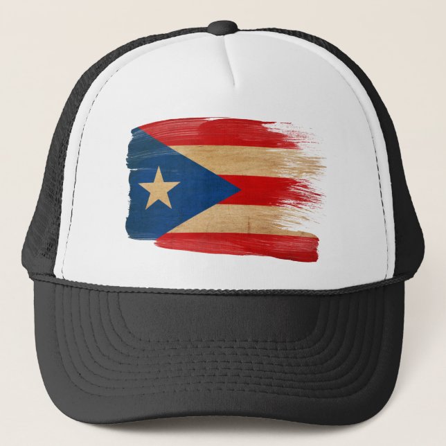 Puerto Rico flaggatruckerkeps Truckerkeps (Framsida)