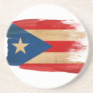 Puerto Rico flaggaunderlägg Underlägg Sandsten