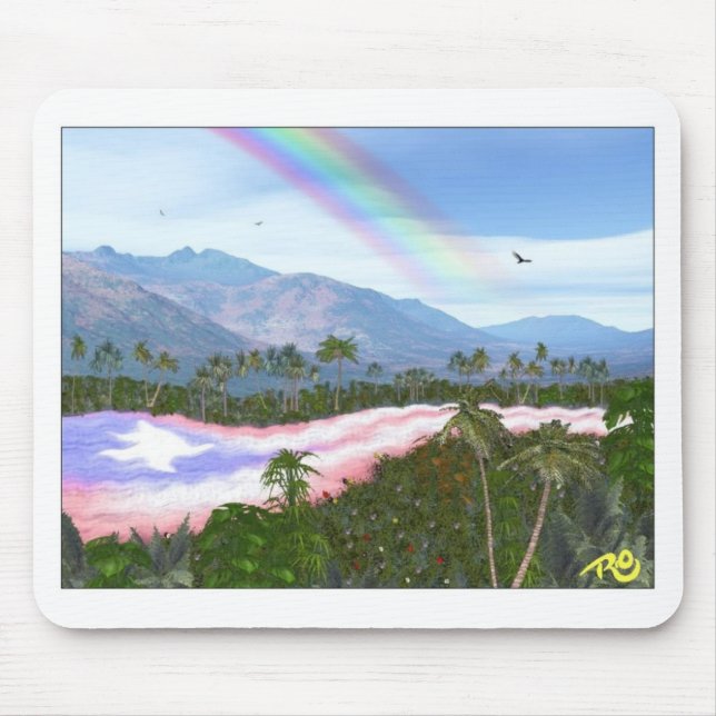 Puerto Rico flod Mousepad Musmatta (Framsidan)
