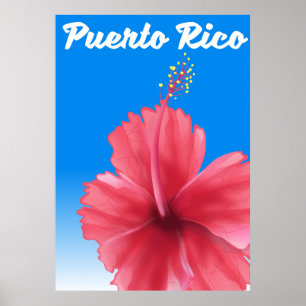 Puerto Rico Flor de maga-reseaffisch Poster