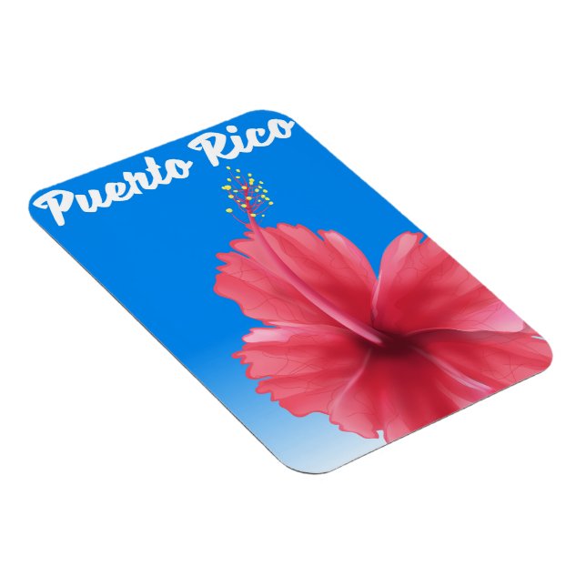Puerto Rico Flor de maga reseblad Magnet (Högersidan)
