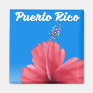 Puerto Rico Flor de maga reseskylt Magnet