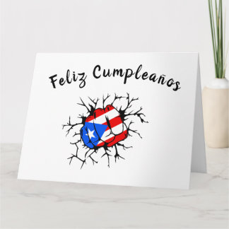 Puerto Rico-födelsedagskort i Flagga Kort