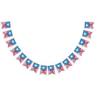 Puerto Rico för baner för tiedyepartybunting Vimplar