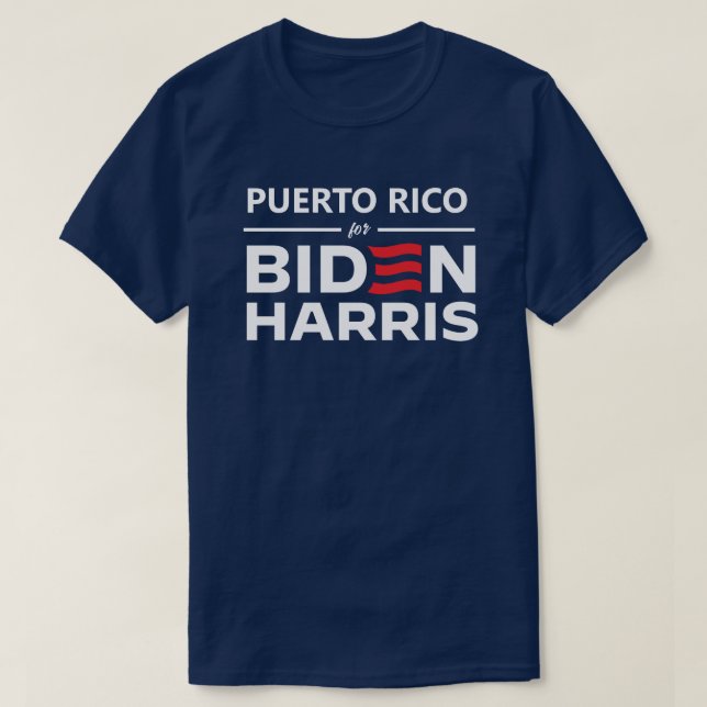 Puerto Rico för Biden Harris T Shirt (Design framsida)