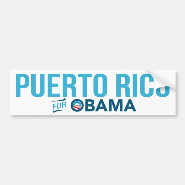 Puerto Rico för den Barack Obama Biden bildekalet Bildekal (Framsidan)