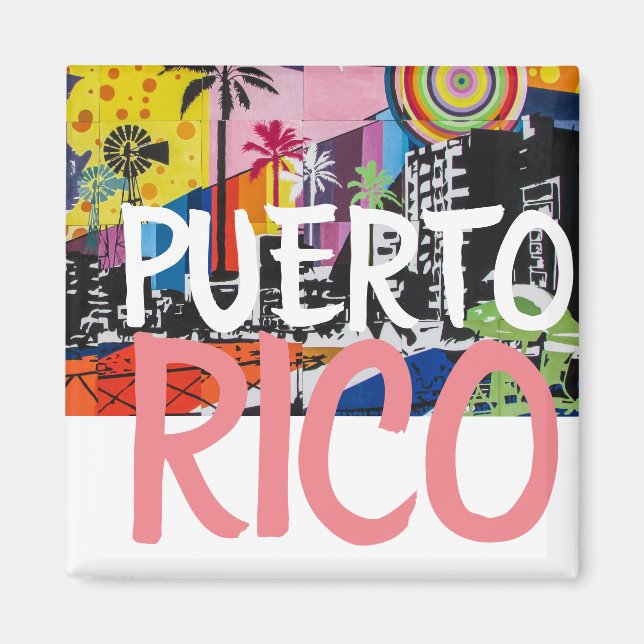 Puerto Rico Fridge Magnet (Framsidan)