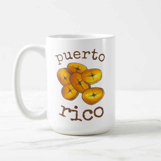 Puerto Rico Fried Plantains Tostones Food Cuisine Kaffemugg (Vänster)