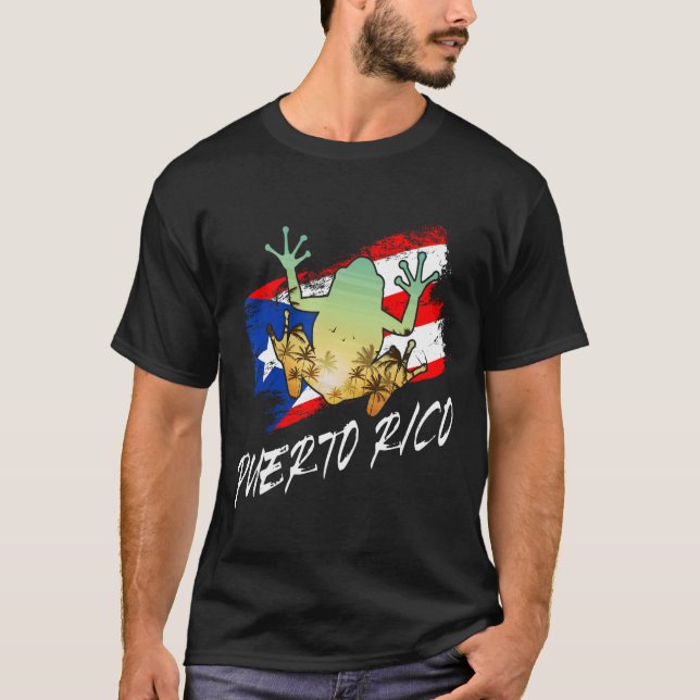 Puerto Rico Frog Puerto Rican Roots Coqui Taino Bo T Shirt (Framsida)
