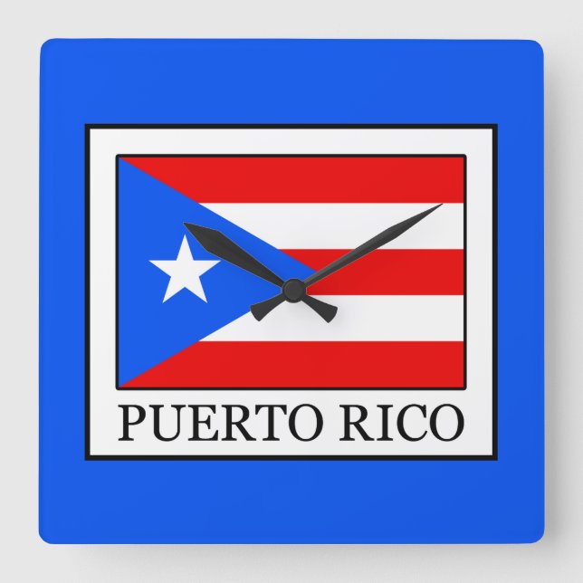 Puerto Rico Fyrkantig Klocka (Framsida)