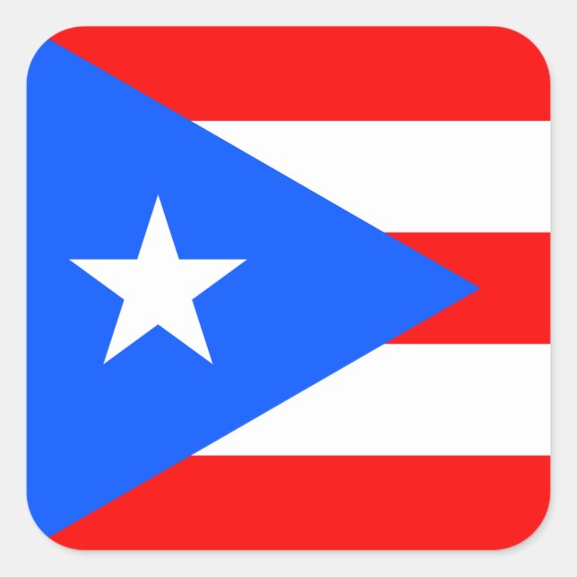 Puerto Rico Fyrkantigt Klistermärke (Framsida)