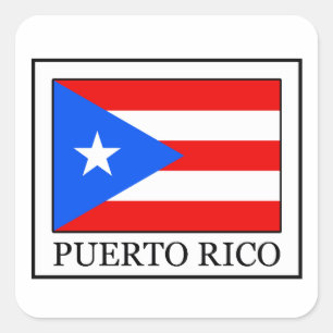 Puerto Rico Fyrkantigt Klistermärke